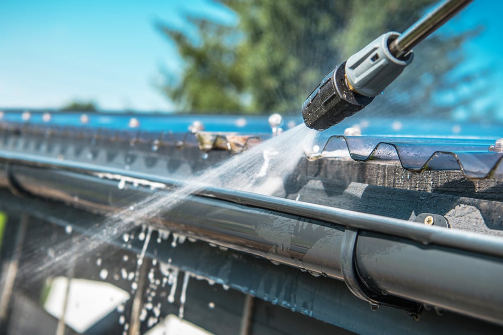 Rain Gutters Pressure Cleaning